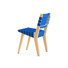 Jens Risom Child's Side Chair Beech Blue Back Knoll