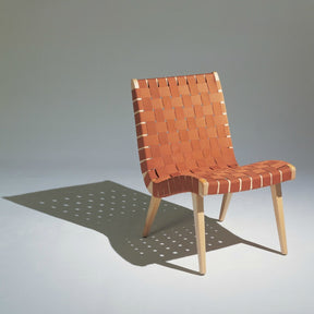 Jens Risom Lounge Chair Maple Burnt Orange Shadow Knoll