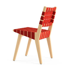 Jens Risom Side Chair Maple Red Back Knoll