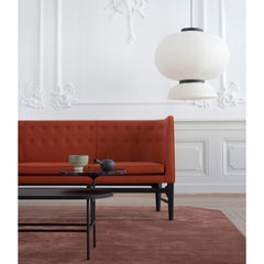 And Tradition JH5 Formakami Pendant Light in room with Mayor Sofa and Palette Coffee Table