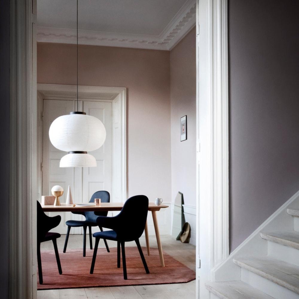 And Tradition JH5 Formakami Pendant Light by Jaime Hayon in Dining Room with Catch Chairs