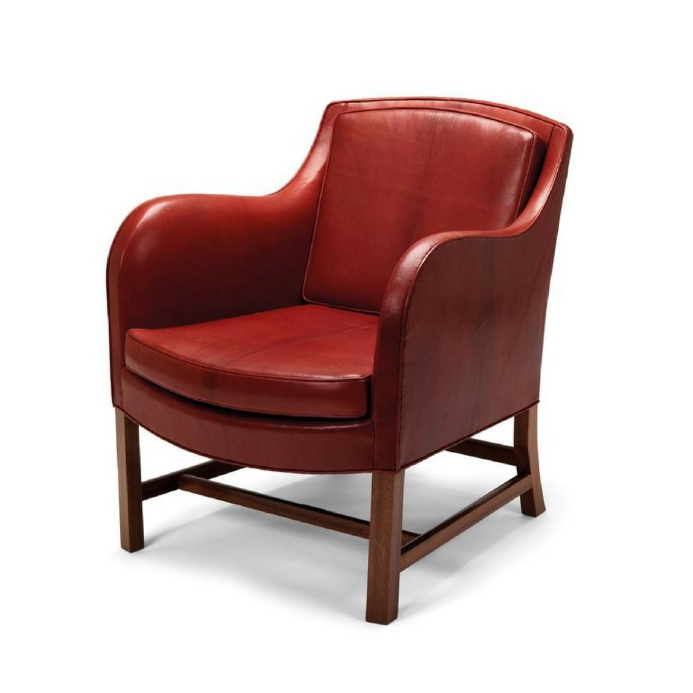Kaare Klint Mix Chair by Carl Hansen and Son KK43960 Red Leather