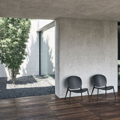 Kartell Be Bop Chairs Black in Modern Concrete and Wood Home