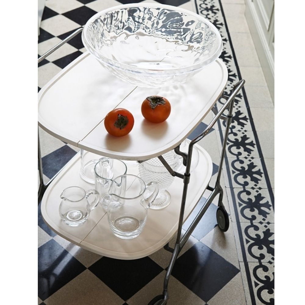 Kartell Gastone Trolley by Antonio Citterio in situ with persimmons