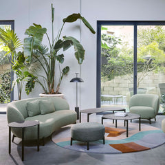 Kartell GeenA Floor Lamp by Ferruccio Laviani in Living Room with Lunam Sofa and Chair