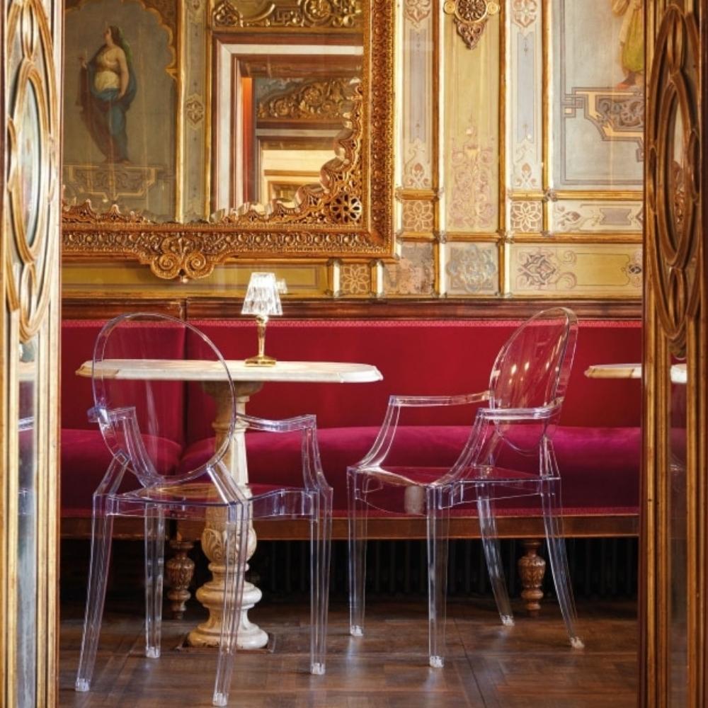 Kartell Louis Ghost Chairs in Italian Cfe