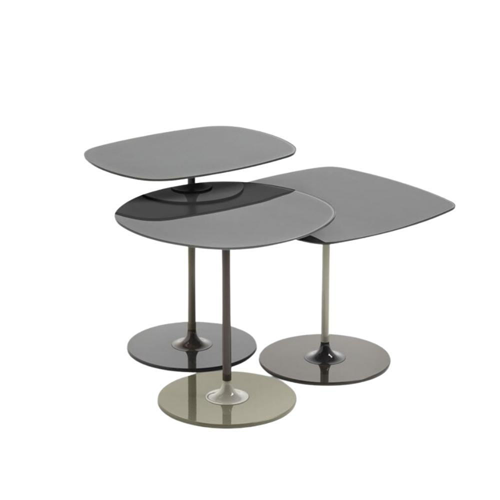 Kartell Thierry Side Tables by Piero Lissoni - Grey