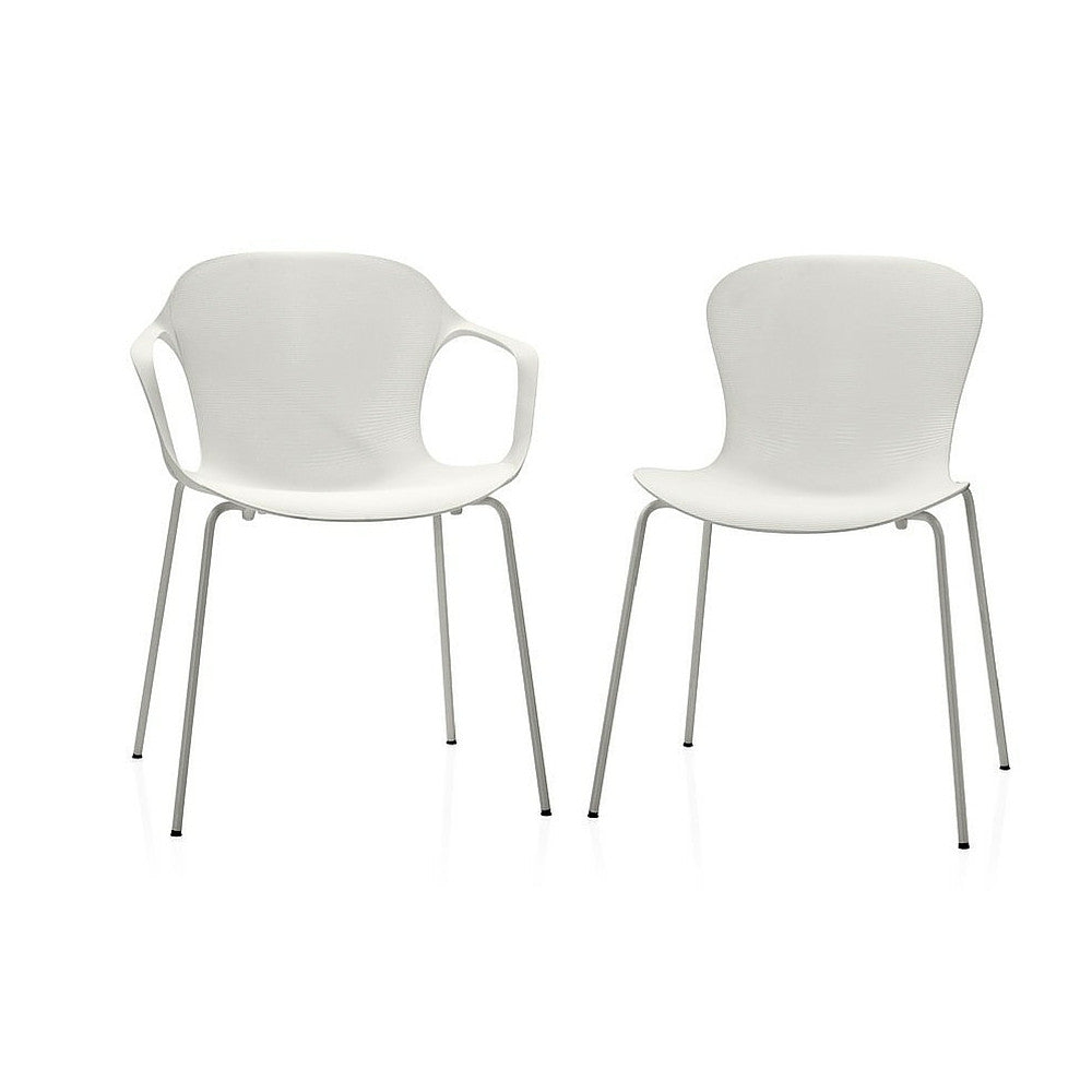 Kasper Salto KS50 and KS60 NAP Chair and Armchair in Milk White by Fritz Hansen