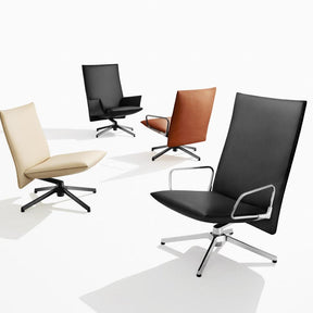 Knoll Pilot Lounge Chairs by Barber Osgerby in Leather