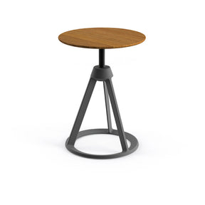 Knoll Barber Osgerby Piton Side Table Teak Top Metallic Grey Base