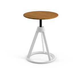 Knoll Barber Osgerby Piton Side Table Teak Top White Base