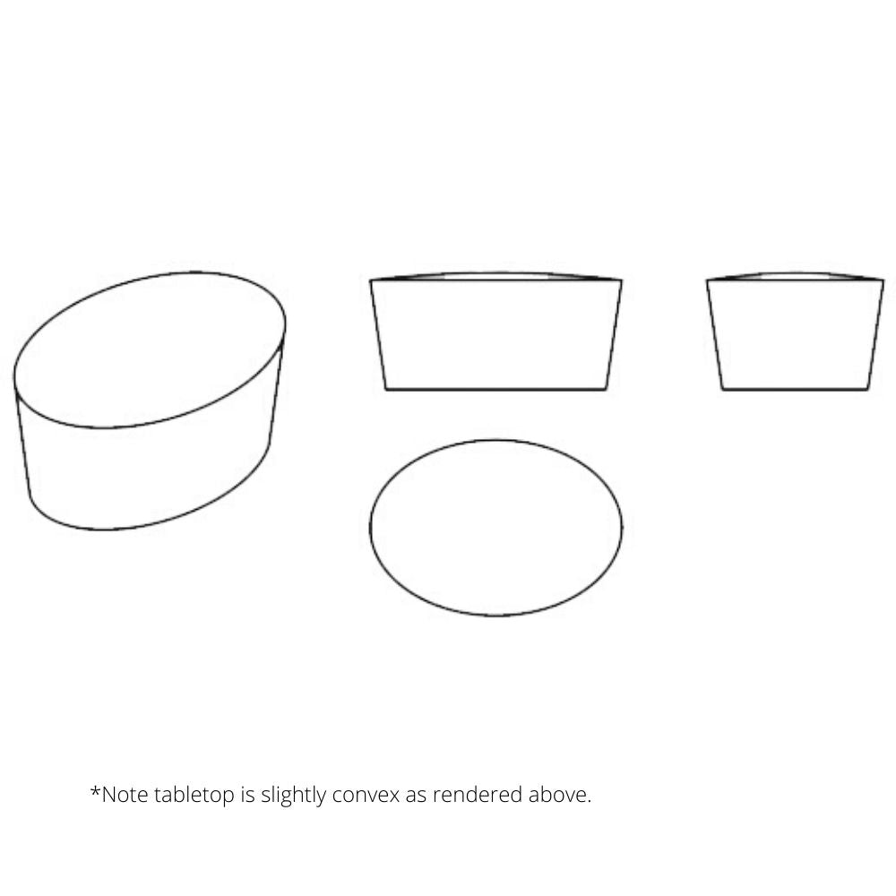 Knoll Maya Lin Stones Coffee Table Product Line Drawing