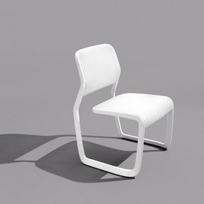 Knoll Newson Aluminum Chair all white in studio