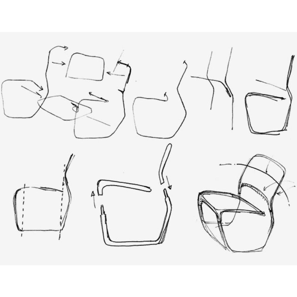 Mark Newson's Original Newson Chair Sketches for Knoll