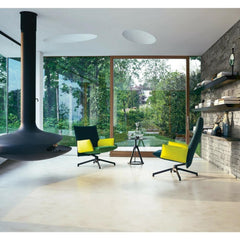 Knoll Barber Osgerby Pilot Chairs Black and Yellow in Modern Living Room