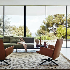 Knoll Pilot Swivel Chairs in Room with Art