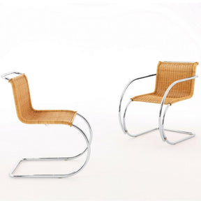 Knoll MR Chairs in Rattan Mies van der Rohe