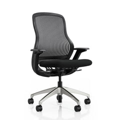 Knoll Regeneration Chair Onyx with Polished Aluminum Base