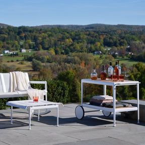 Knoll Richard Schultz 1966 Serving Cart Outdoors Set for Happy Hour