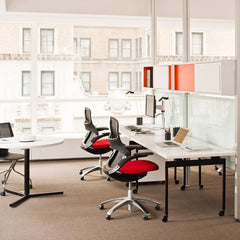Knoll Sparrow Lamps by Antenna Design in office with Generation Chairs