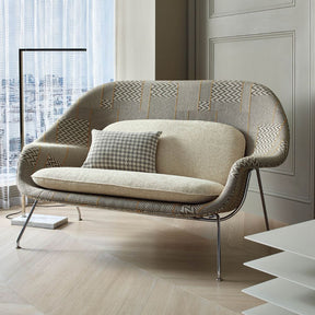 Knoll Saarinen Womb Settee in Heritage and Pullman KnollTextiles