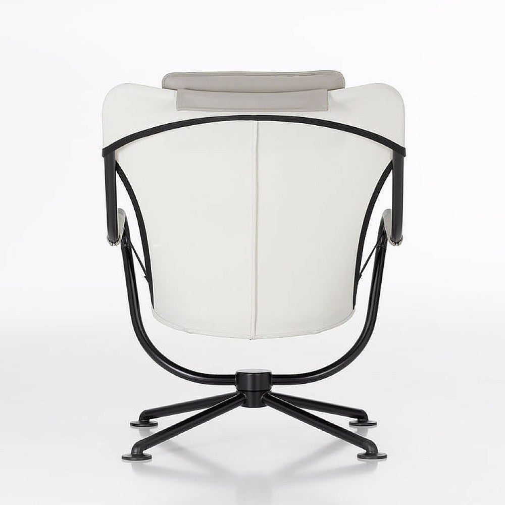 Konstantin Grcic Waver Chair White with Grey Cushions Back Vitra