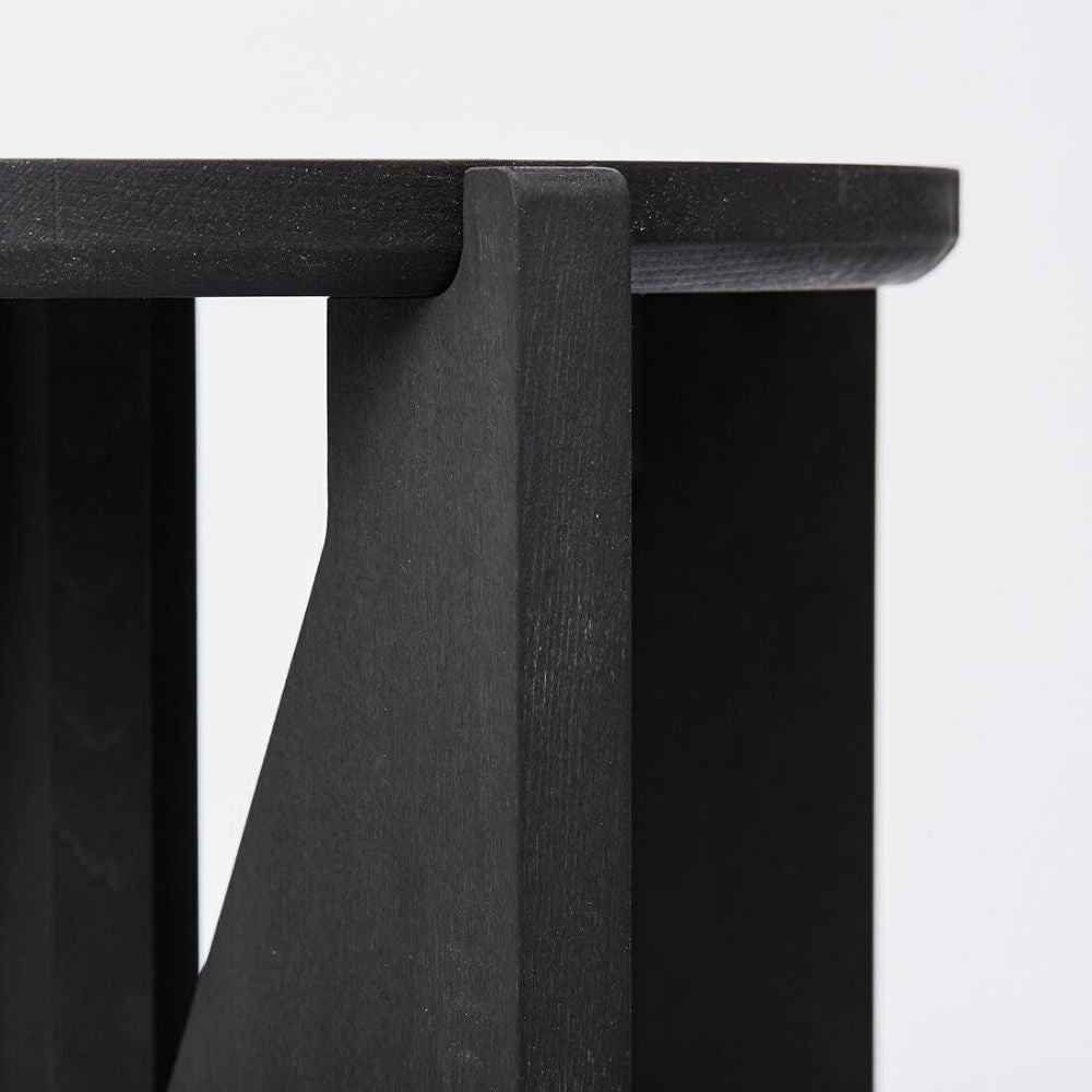 Kristina Dam Studio 14-inch diameter Black Hardwood Table detail