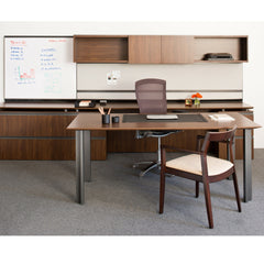 Walnut Krusin Armchair with Life Chair in Office Knoll
