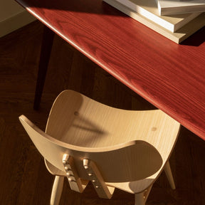 L. Ercolani Butterfly Chair in Natural Ash with Darkened Ash Plank Table