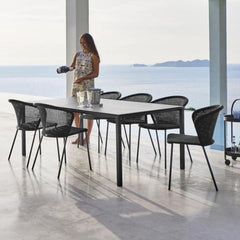 Caneline Dark Grey Lean Chairs Outdoors Seaside  View