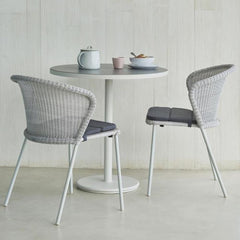 Caneline Lean Chairs with Cafe Table