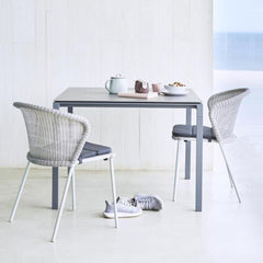 Caneline Lean Chairs White Grey Outdoors