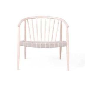 Norm Architects Reprise Lounge Chair in Whitened Ash with Webbed Seat Front