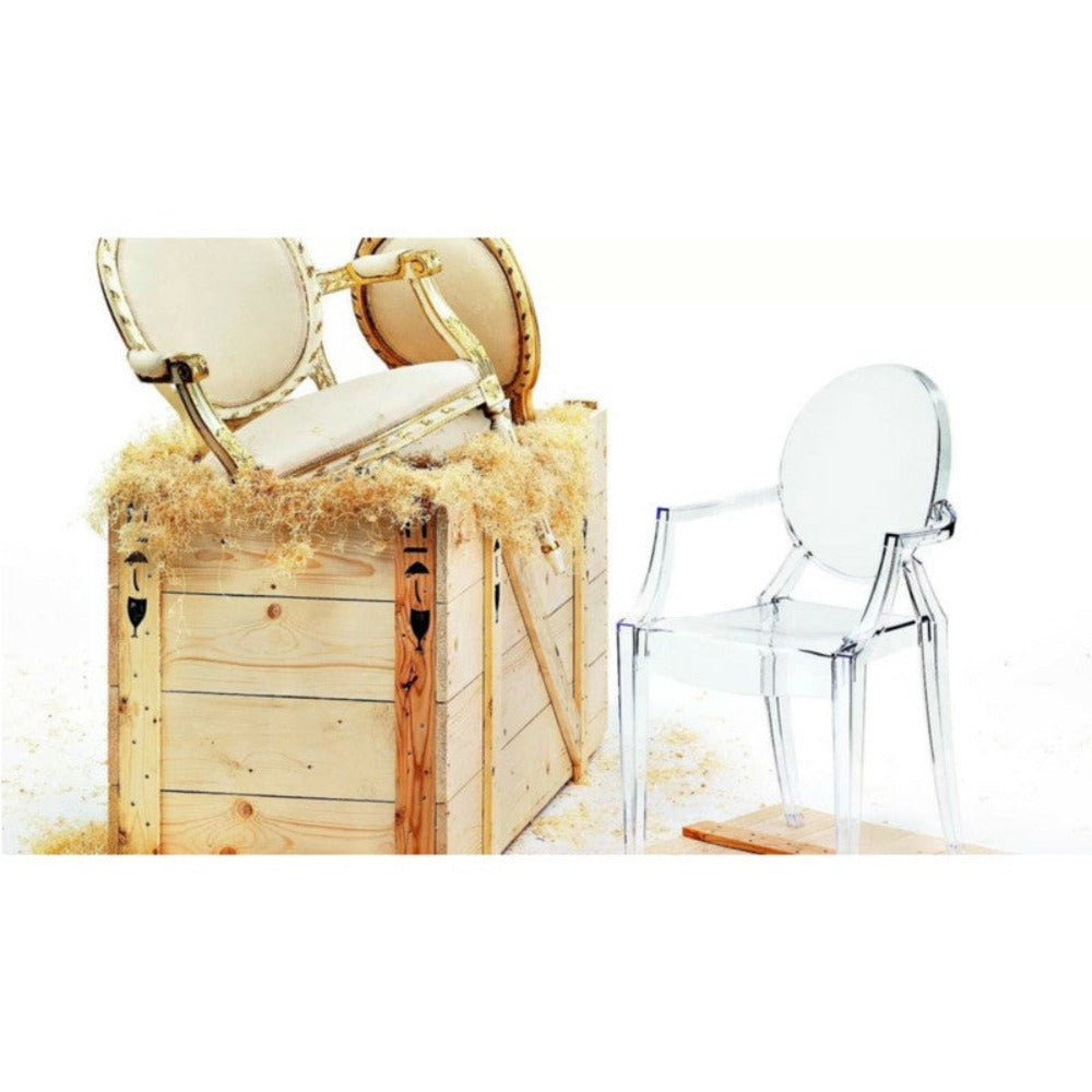 Crystal Louis Ghost Chair by Pilippe Starck for Kartell Uncrated