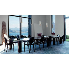 Glossy Black Louis Ghost Chair by Philippe Starck for Kartell Conference Room