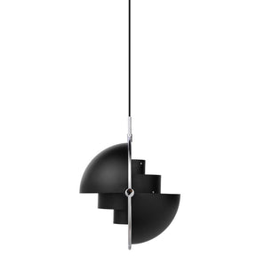 Gubi Multi Lite Pendant Black and Chrome Side View