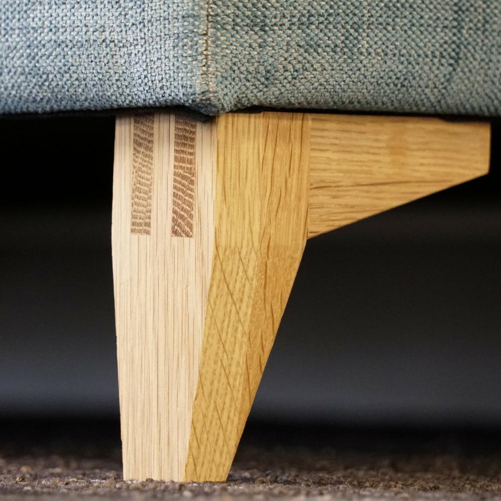 Luonto Flipper Sectional Sleeper Sofa Oak Leg Detail