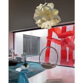 LZF Agatha Ball Pendant Light in Living Room with Lucite Swing