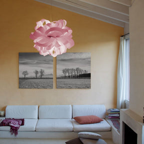 LZF Agatha Ball Pendant Light Pink in Living Room