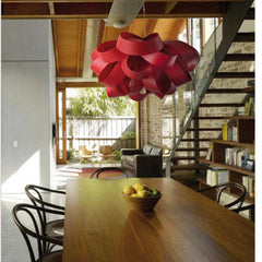 LZF Agatha Pendant Light Red in situ