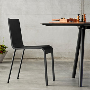 Maarten Van Severen Non-stacking .03 Chair in Basic Dark and Black Powder-Coated Legs from Vitra