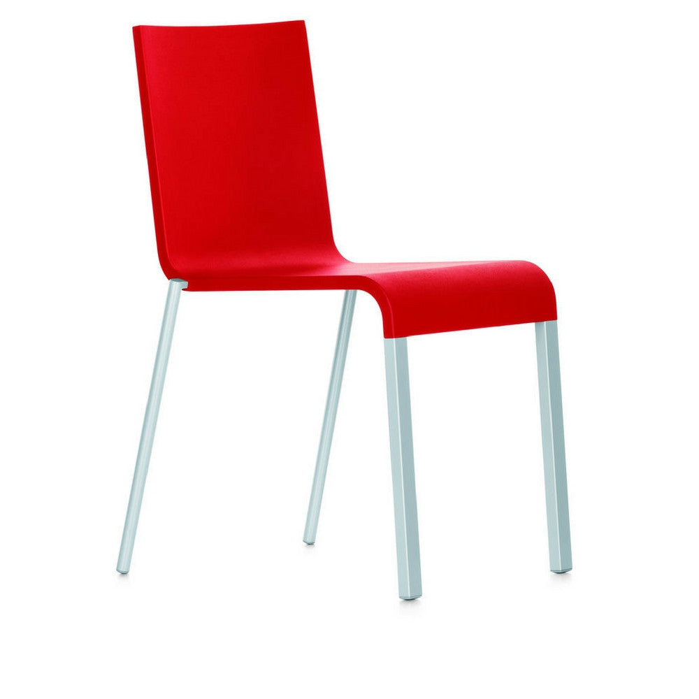 Bright Red Maarten Van Severen .03 Chair, Stacking Version from Vitra