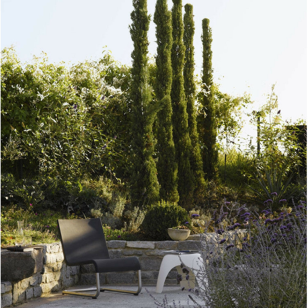 Maarten Van Severen Black .06 Lounge Chair with Sori Yanagi Elephant Stool from Vitra