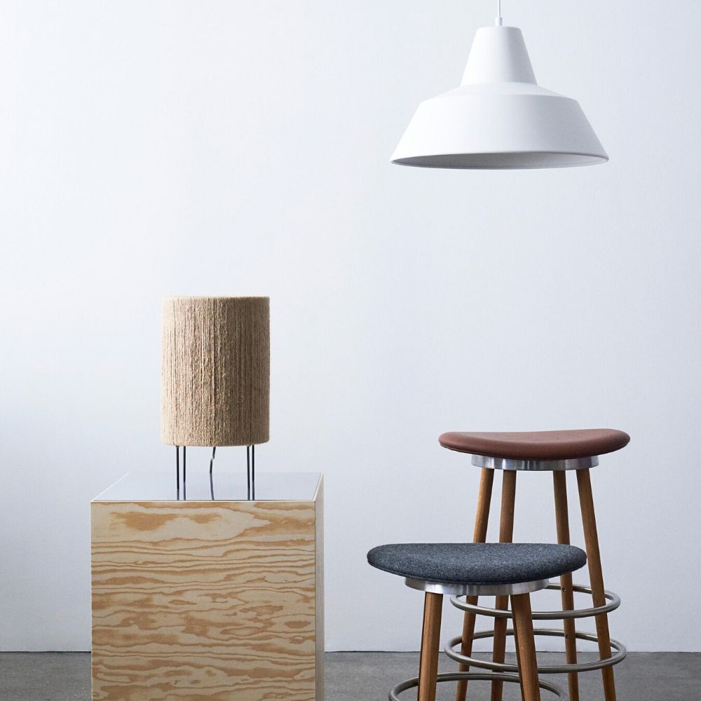 Made by Hand Ro Table Lamp styled with Sturdy Stools