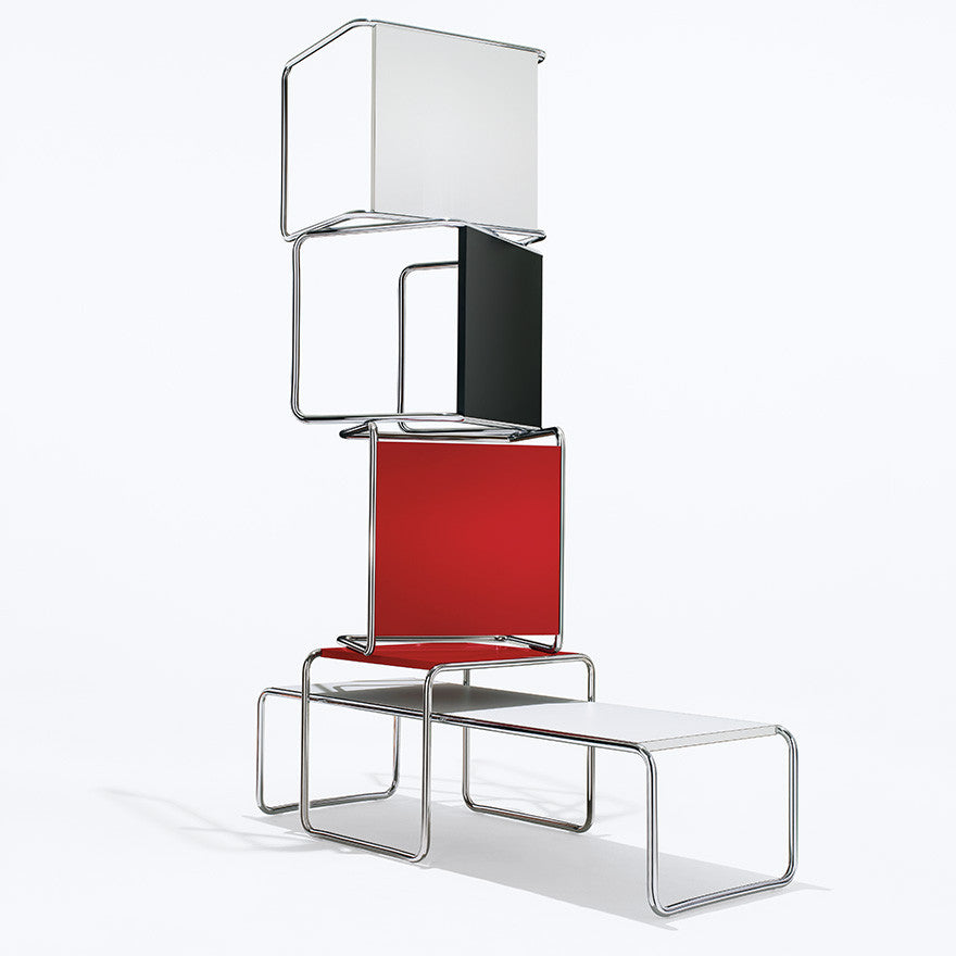 Marcel Breuer Coffee and Side Tables Black White Red Knoll