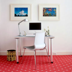 Marco Maran White Gigi Chair at Desk with Copeland Light Knoll