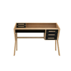 Mr. Marius Origami Desk by Ethnicraft Oak with Black Drawers