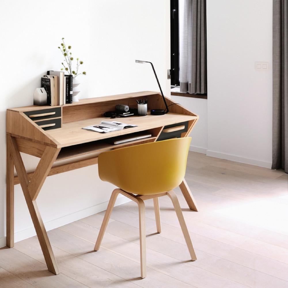 Mr. Marius Origami Desk with Black Drawers from Ethnicraft