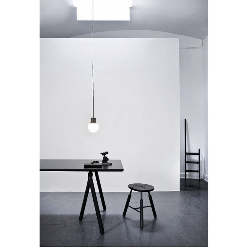 Mass Pendant Light NA5 Dark Marble over NA2 Table and NA3 Stool by Norm Architects for & Tradition
