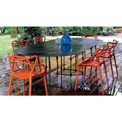 Outdoor Dining Rusty Orange Masters Chairs by Philippe Starck for Kartell